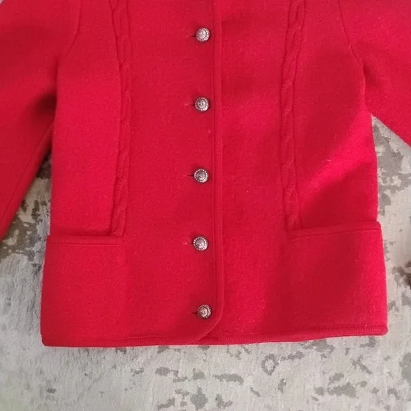 Yves Saint Laurent Vibrant Red Blazer - Picture 3 of 13